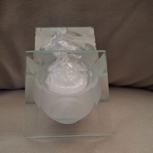 Glass Cube Candle Holder